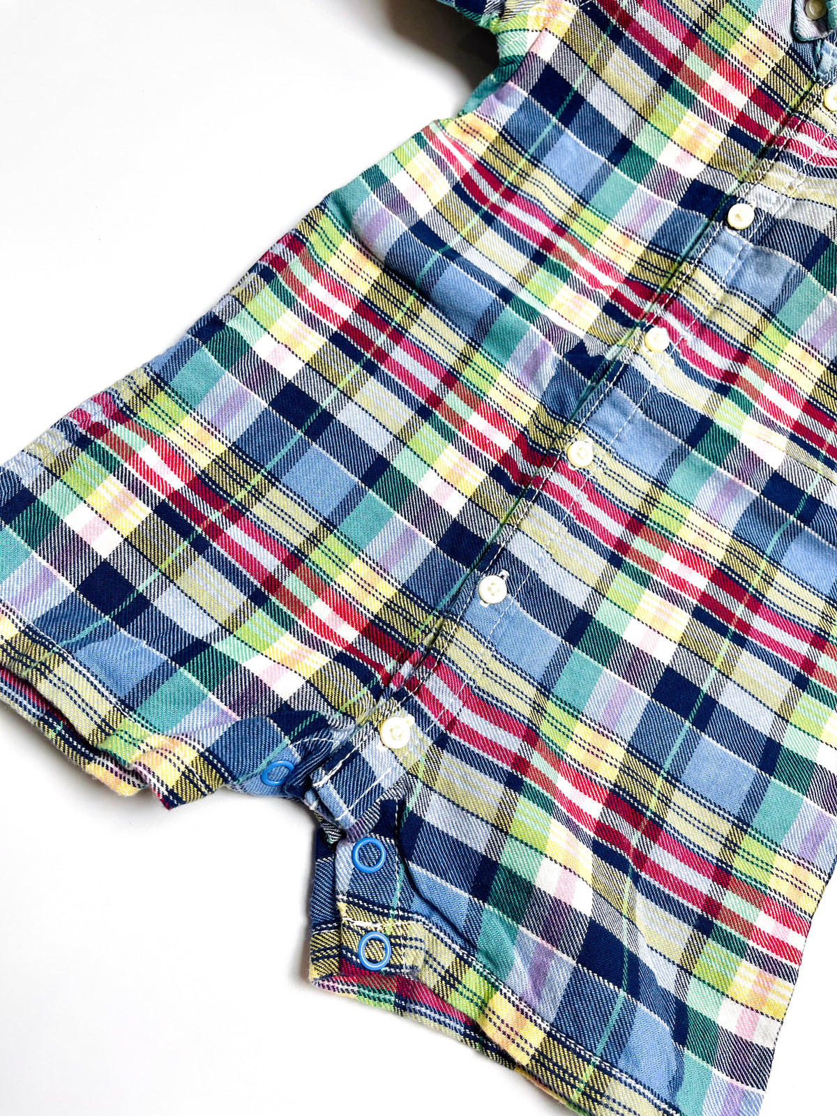 Ralph Lauren Classic Plaid Short Romper