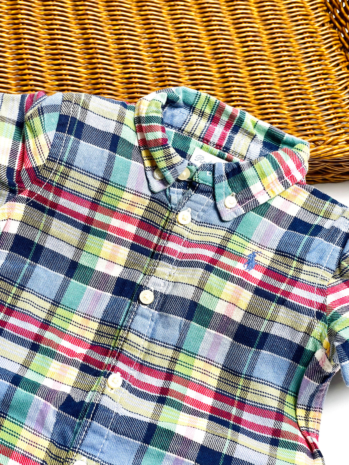 Ralph Lauren Classic Plaid Short Romper