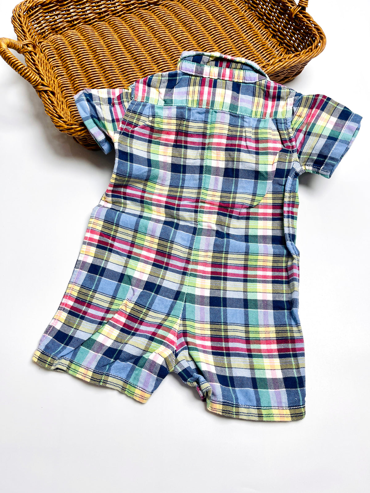 Ralph Lauren Classic Plaid Short Romper
