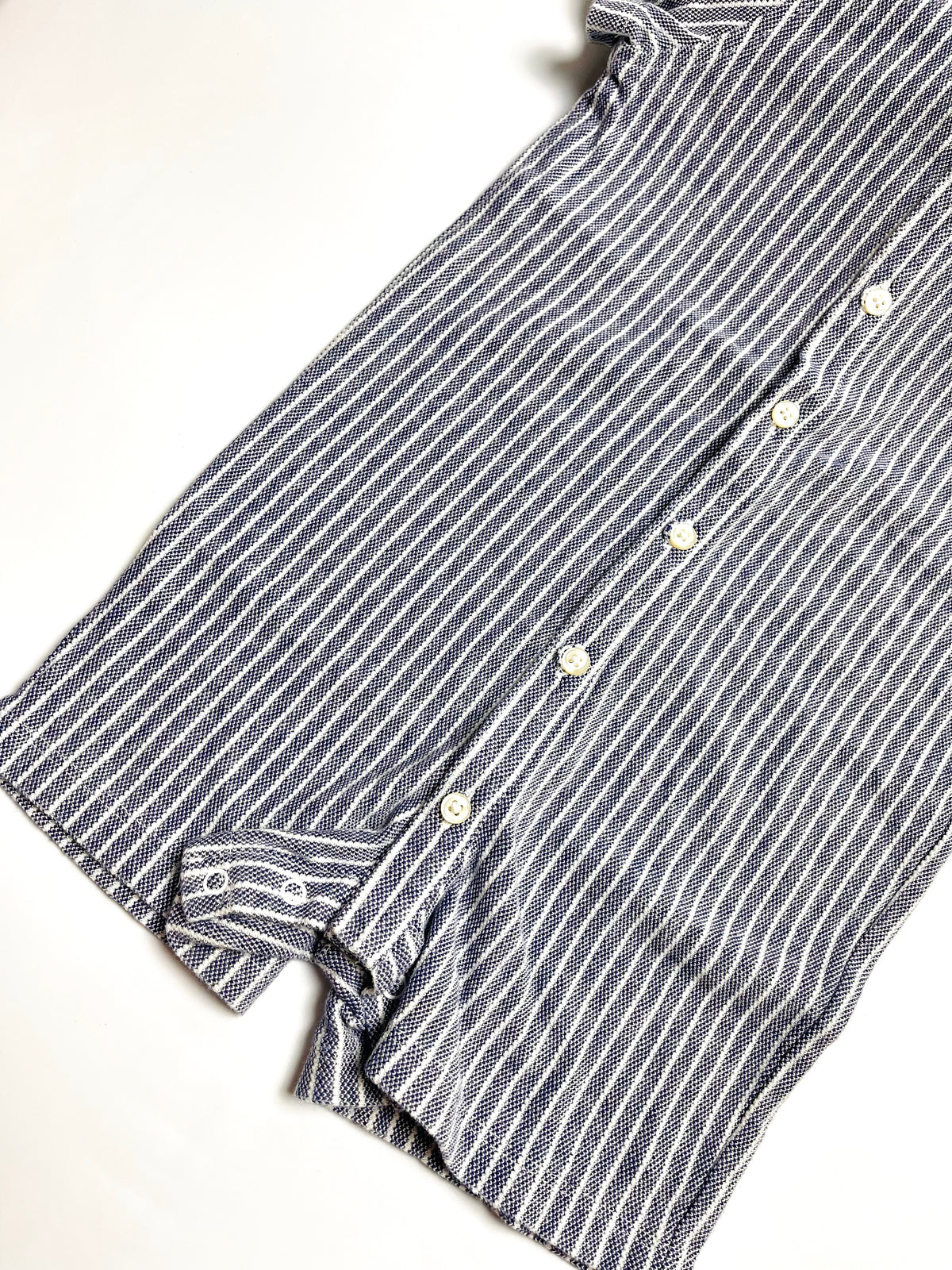 Ralph Lauren Navy Stripe Collared Romper