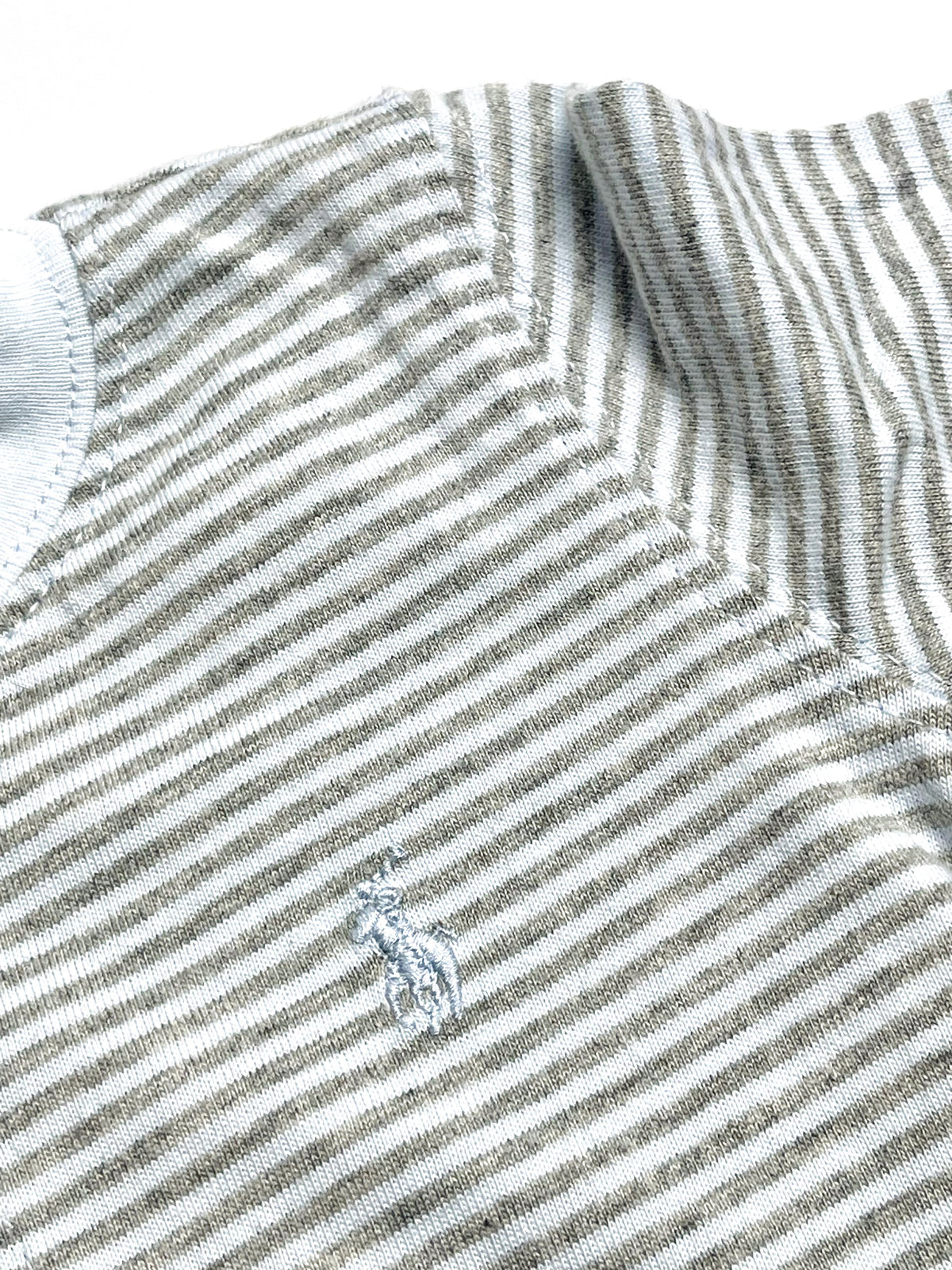 Ralph Lauren Grey & White Striped One-Piece