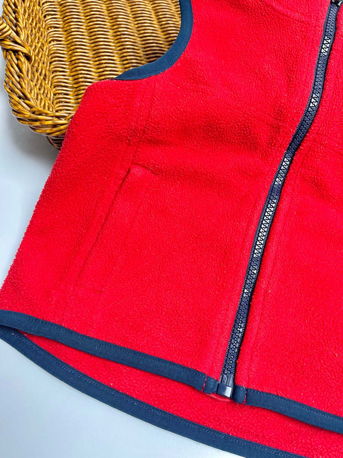 Ralph Lauren Red Fleece Zip-Up Vest