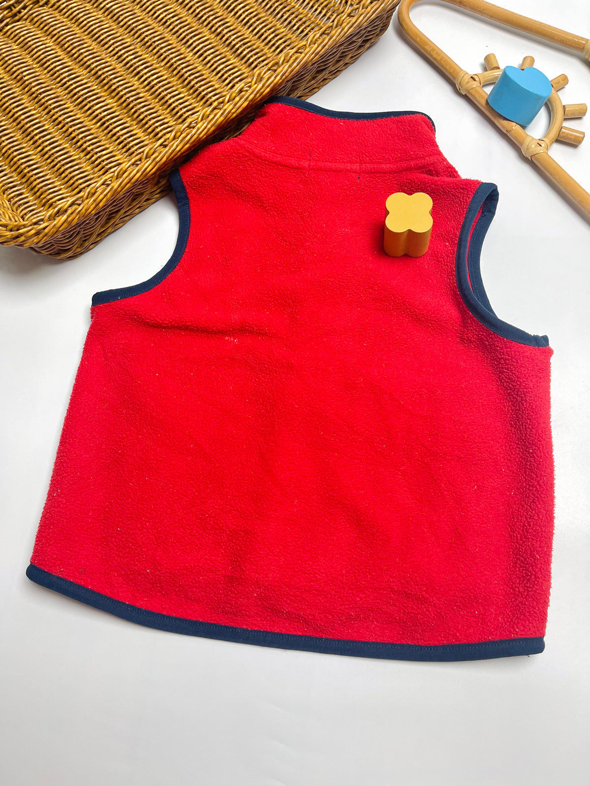 Ralph Lauren Red Fleece Zip-Up Vest