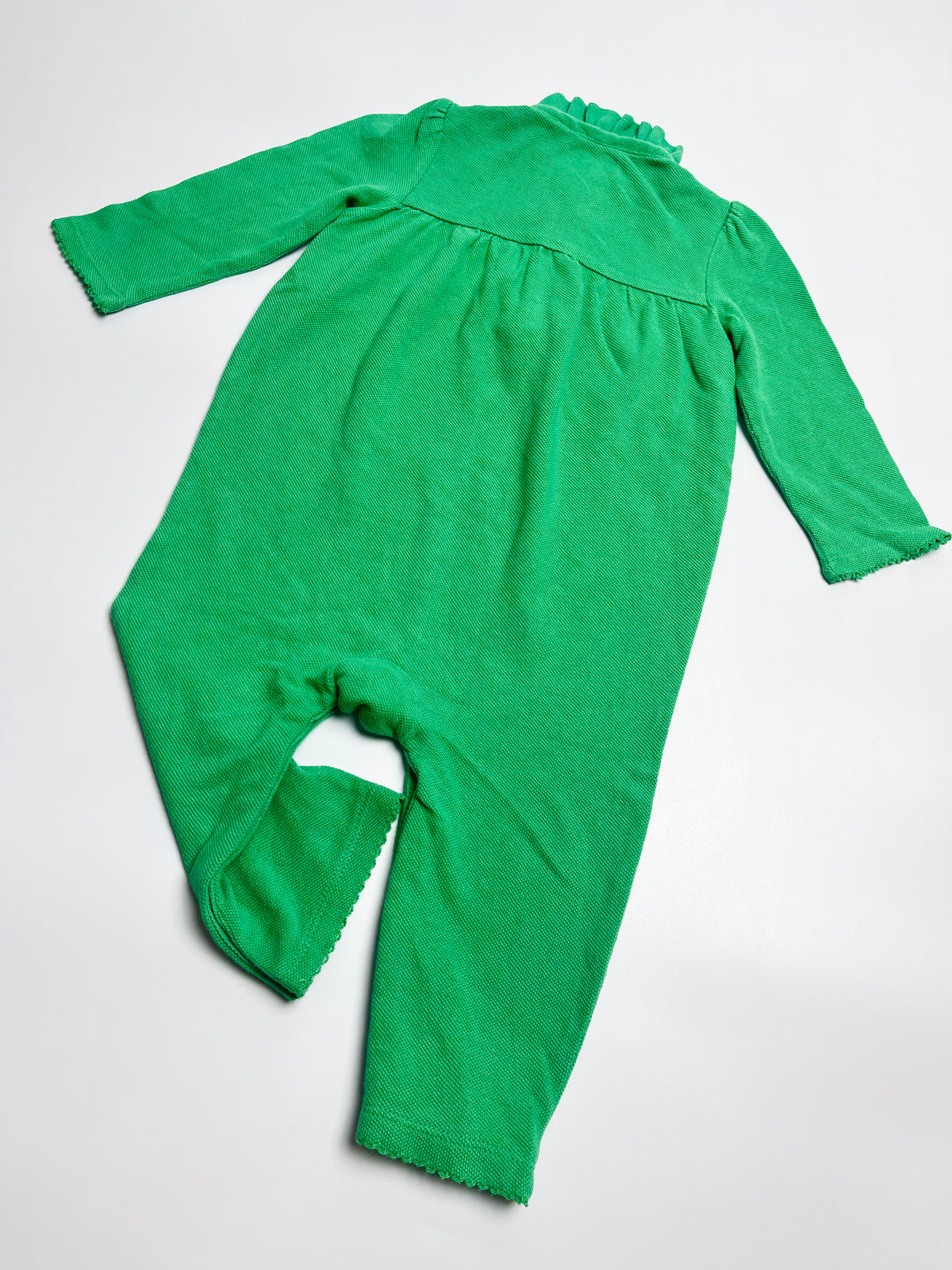 Ralph Lauren Green Ruffle Knit Romper