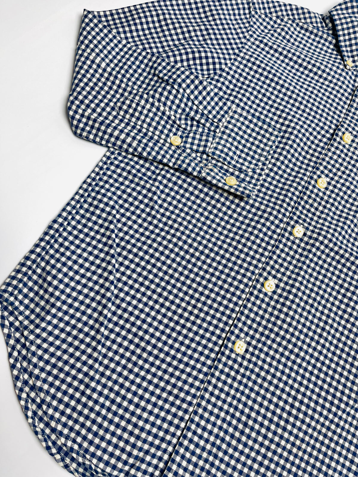 Ralph Lauren Navy Gingham Button-Down Shirt