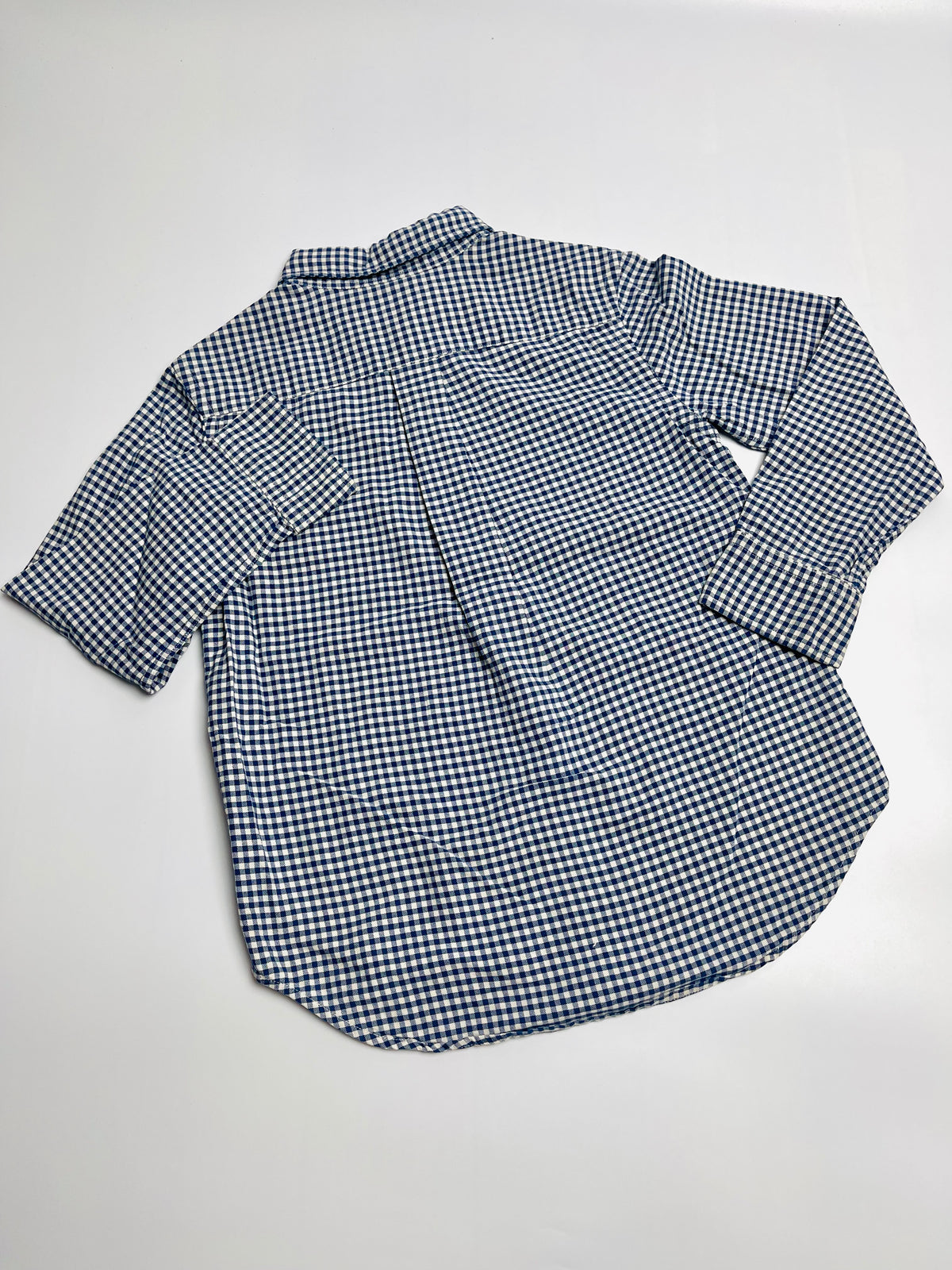 Ralph Lauren Navy Gingham Button-Down Shirt