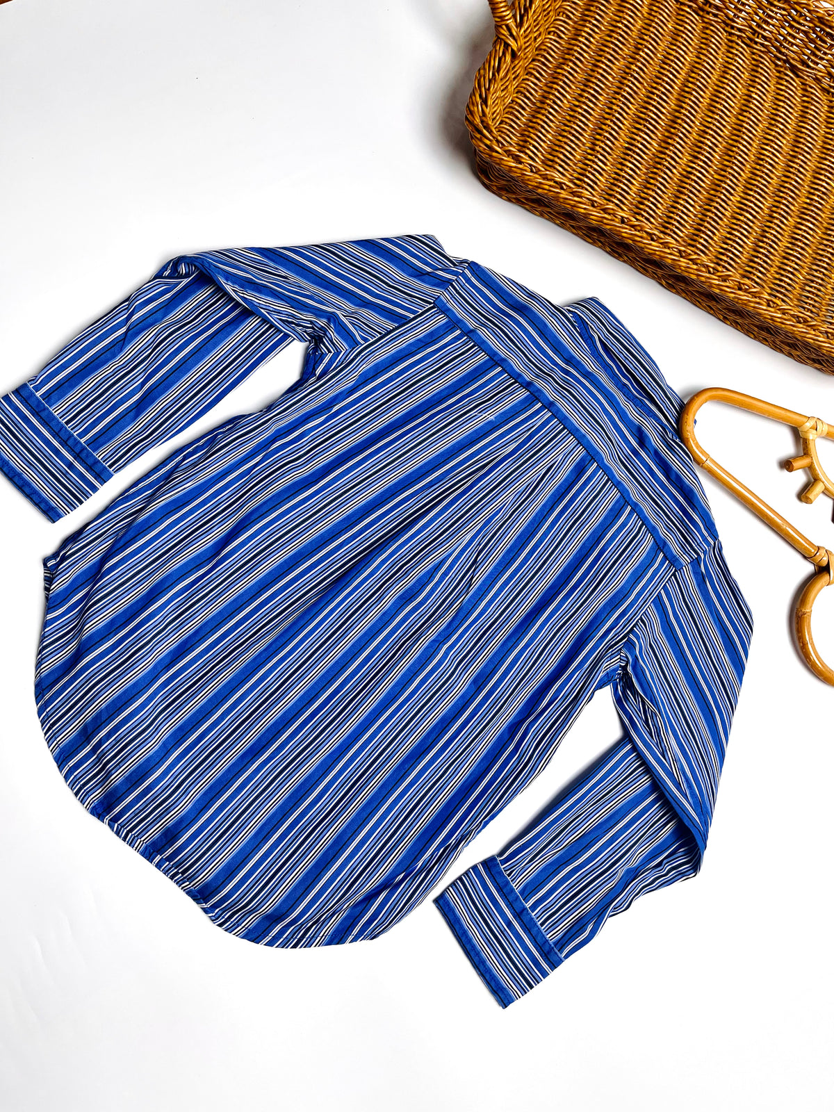Ralph Lauren Blue Striped Long-Sleeve Button-Down
