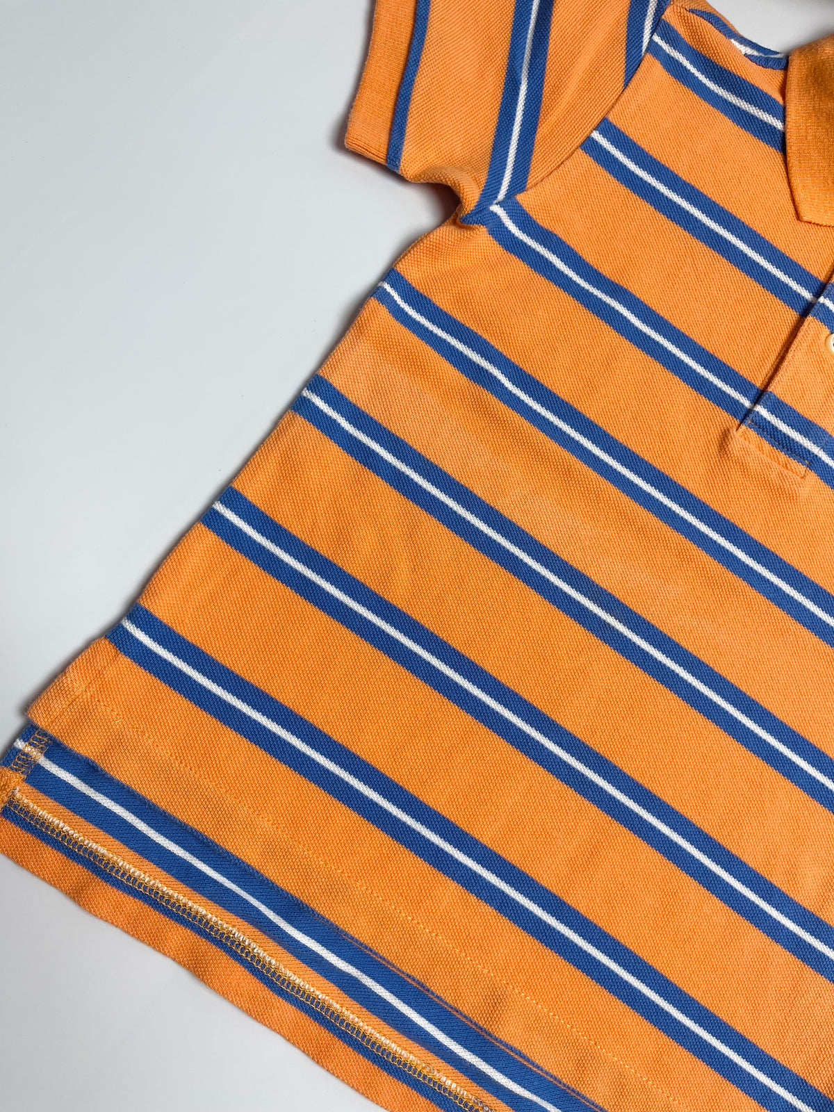 Ralph Lauren Orange & Blue Striped Polo Shirt