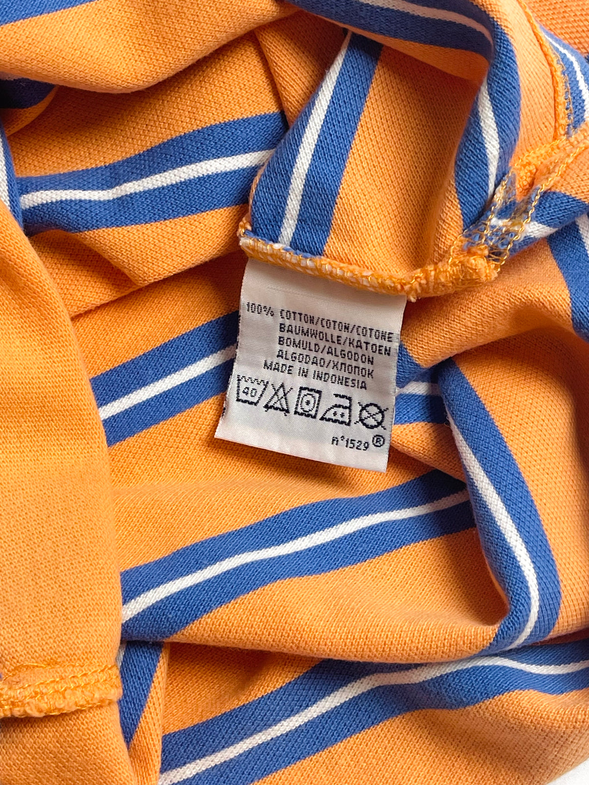 Ralph Lauren Orange & Blue Striped Polo Shirt