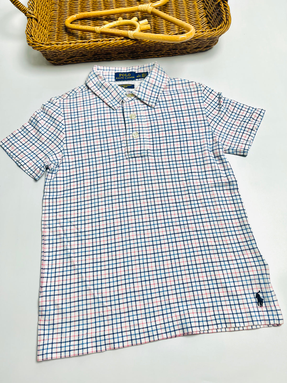Ralph Lauren Classic Plaid Collared Polo Shirt