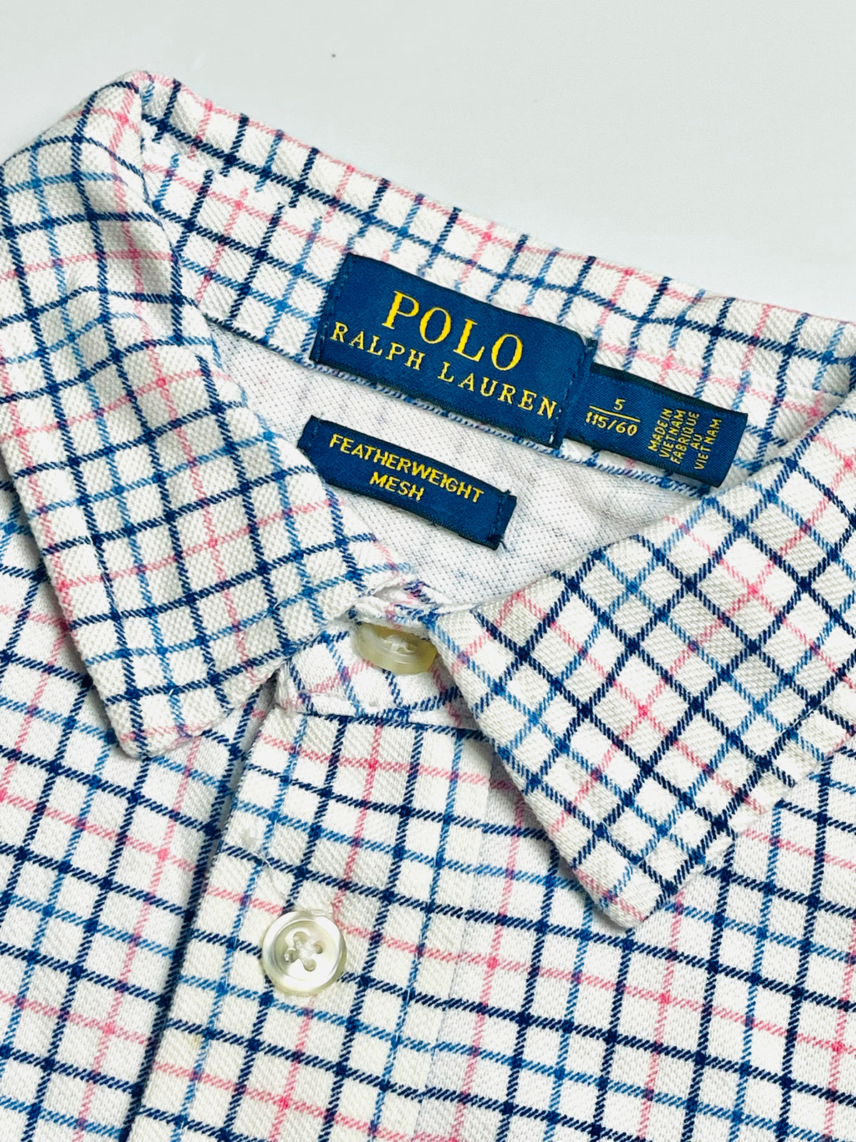 Ralph Lauren Classic Plaid Collared Polo Shirt