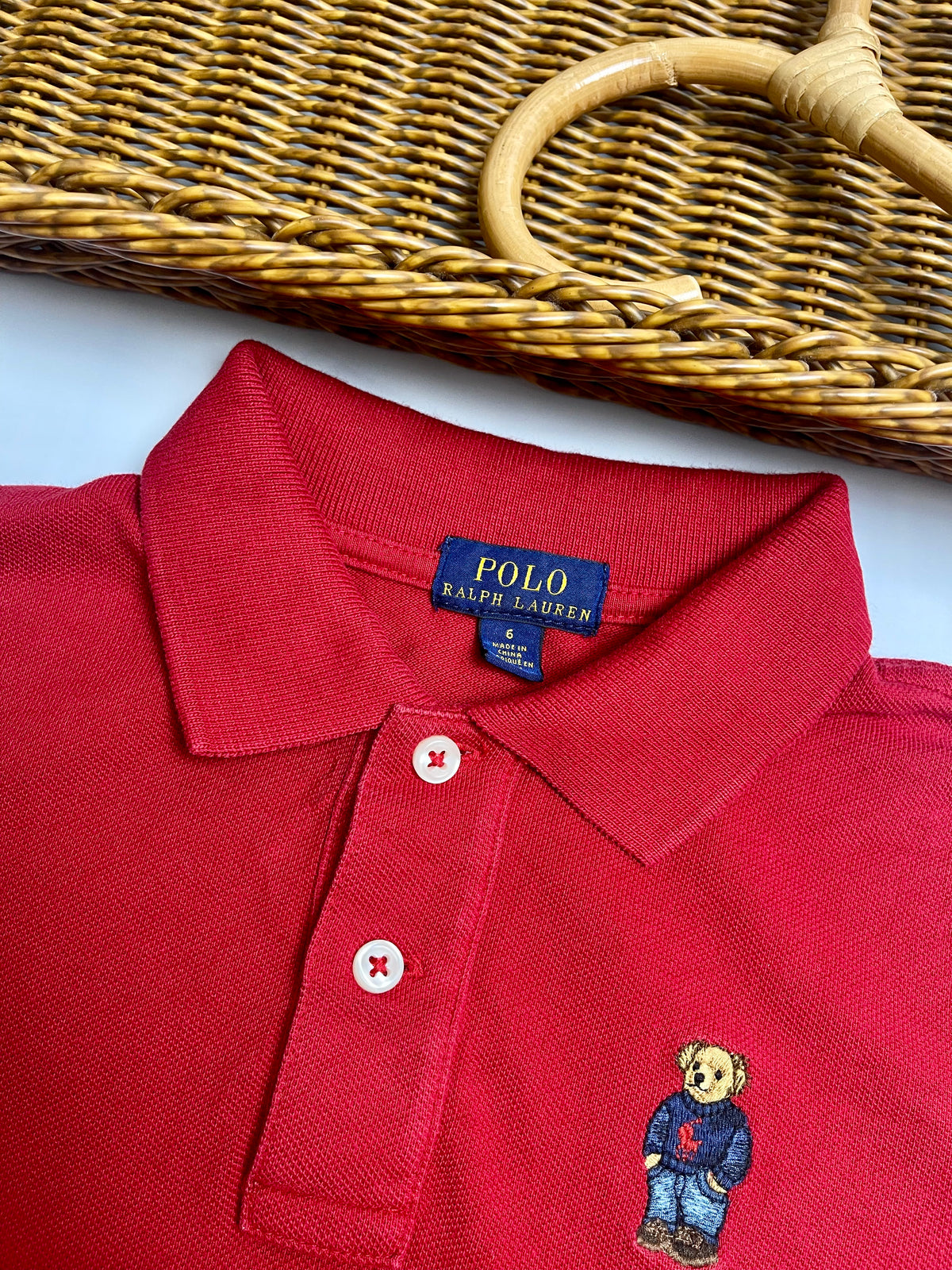 Ralph Lauren Red Polo Bear Polo Shirt