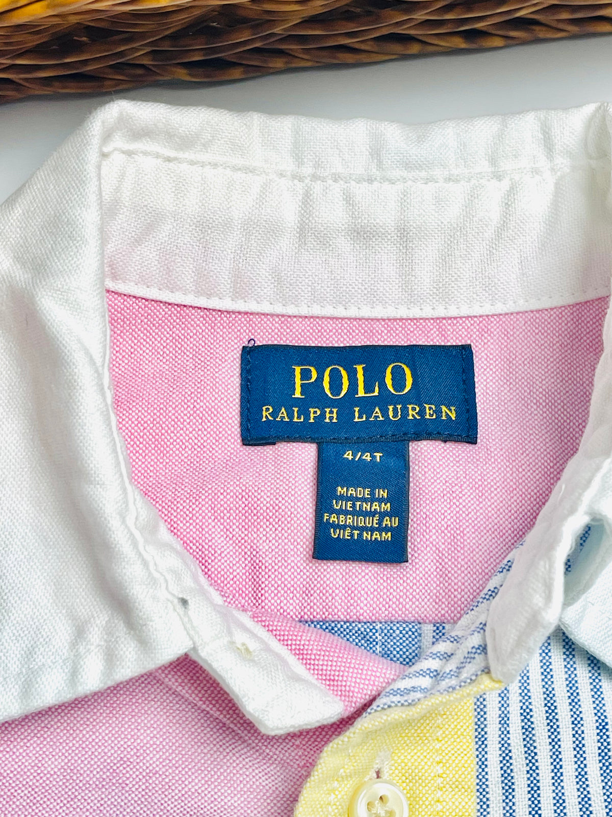 Ralph Lauren Pastel Colorblock Polo Bubble Romper