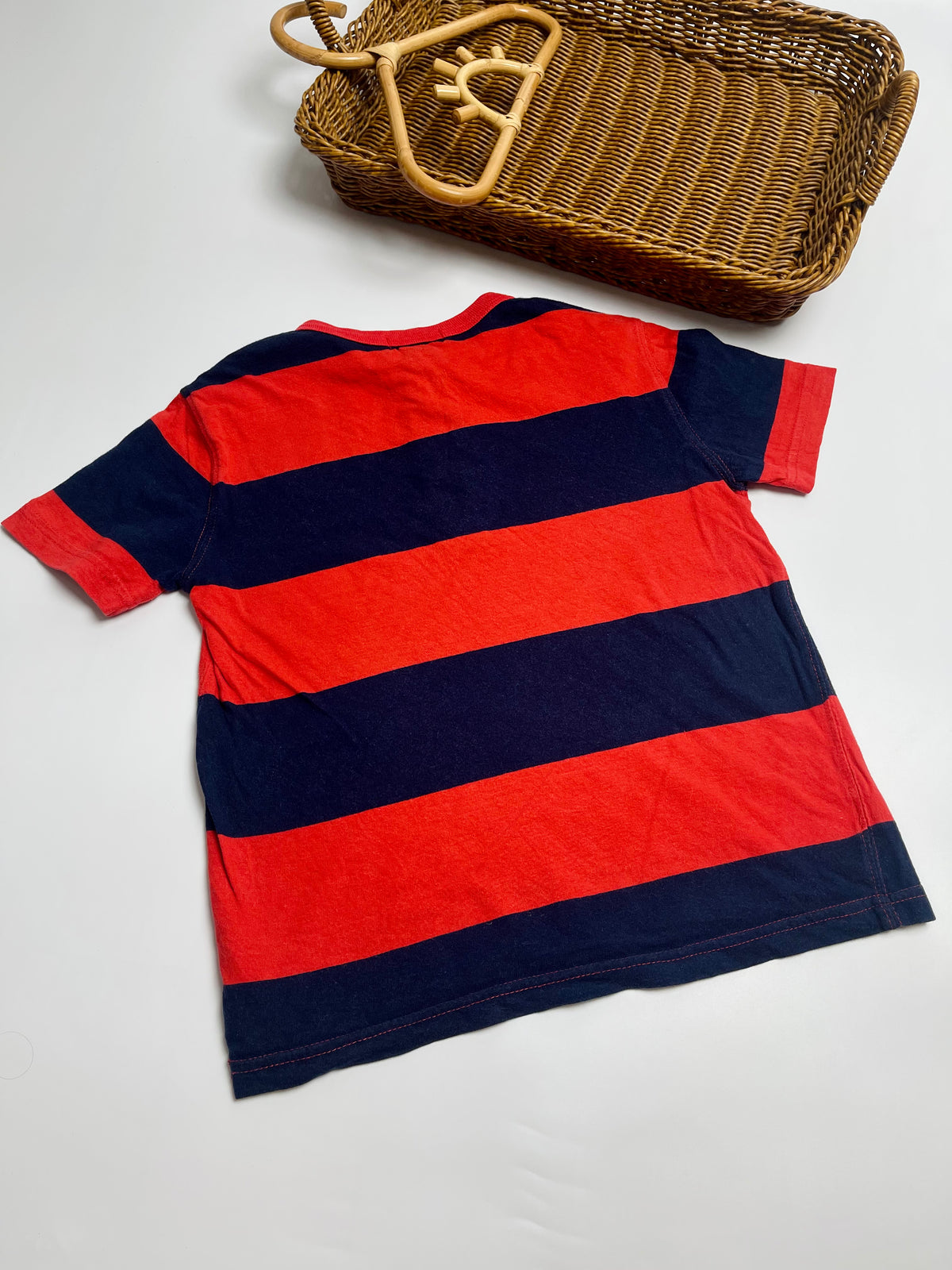 Ralph Lauren Red & Navy Rugby Stripe Tee