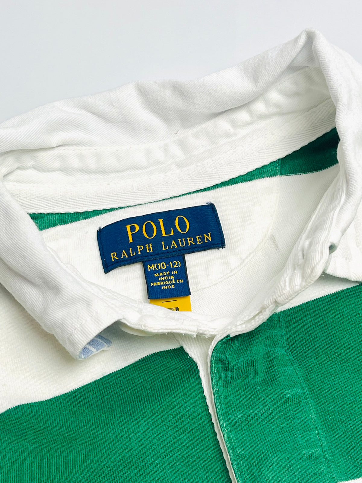Ralph Lauren Green & White Polo Bear Rugby Shirt
