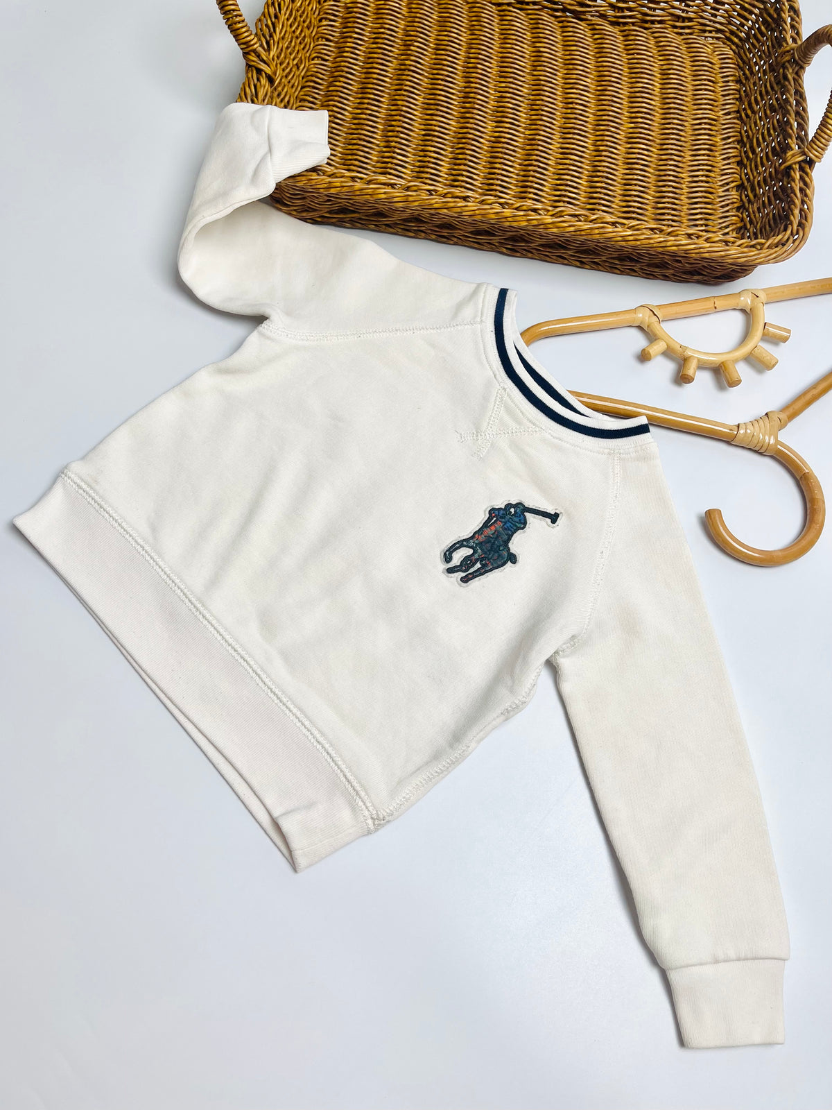 Ralph Lauren Cream Polo Pony Sweatshirt