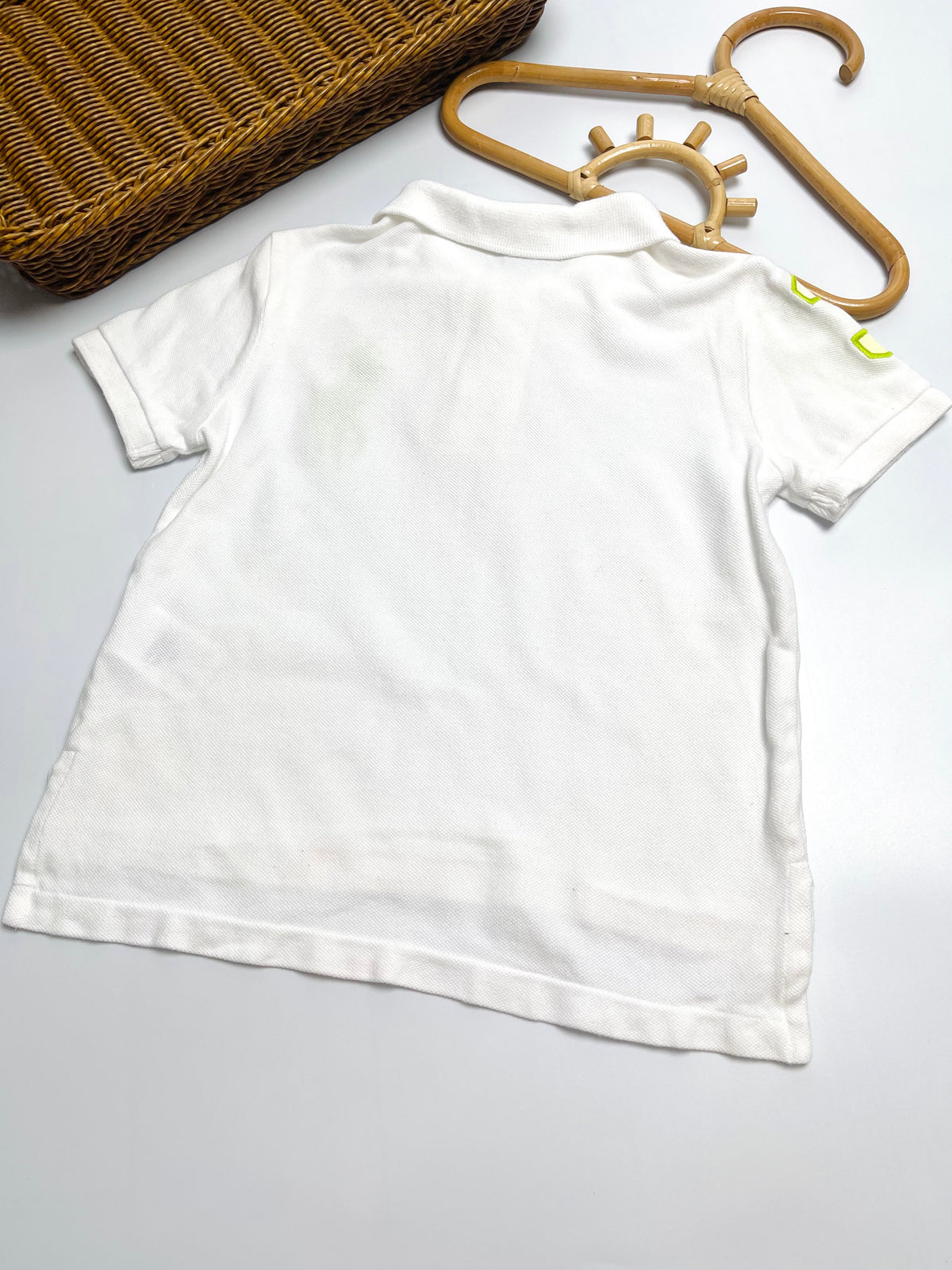 Ralph Lauren White Neon Pony Polo Shirt