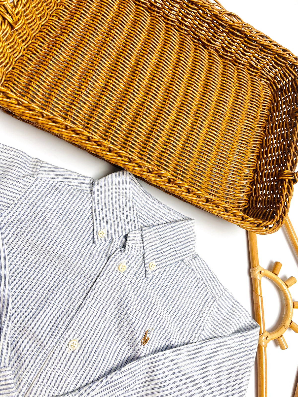 Ralph Lauren Blue & White Pinstripe Button-Down Shirt