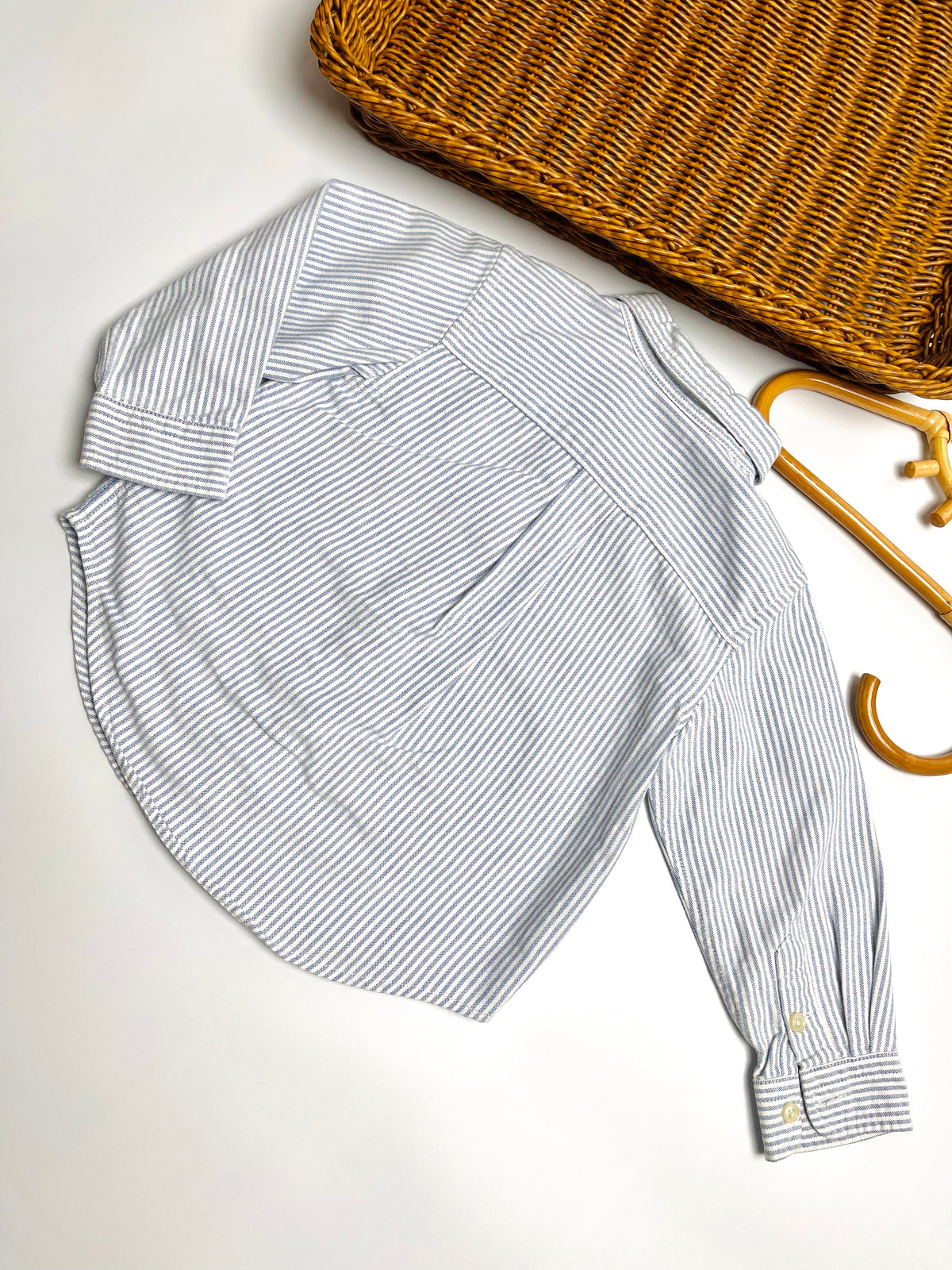Ralph Lauren Blue & White Striped Button-Down Shirt