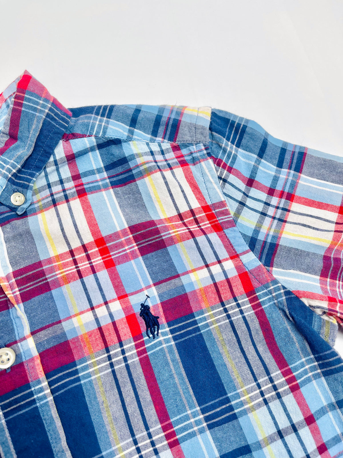 Ralph Lauren Multicolor Plaid Short-Sleeve Button-Down Shirt