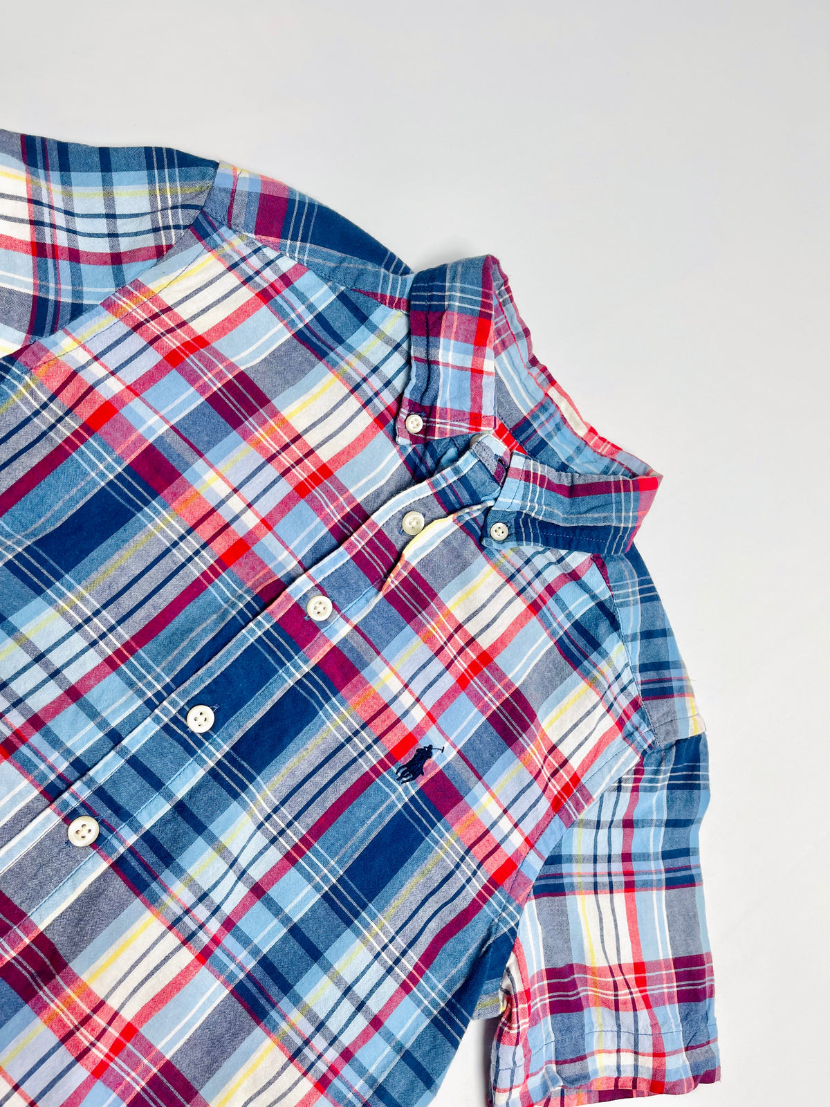 Ralph Lauren Multicolor Plaid Short-Sleeve Button-Down Shirt