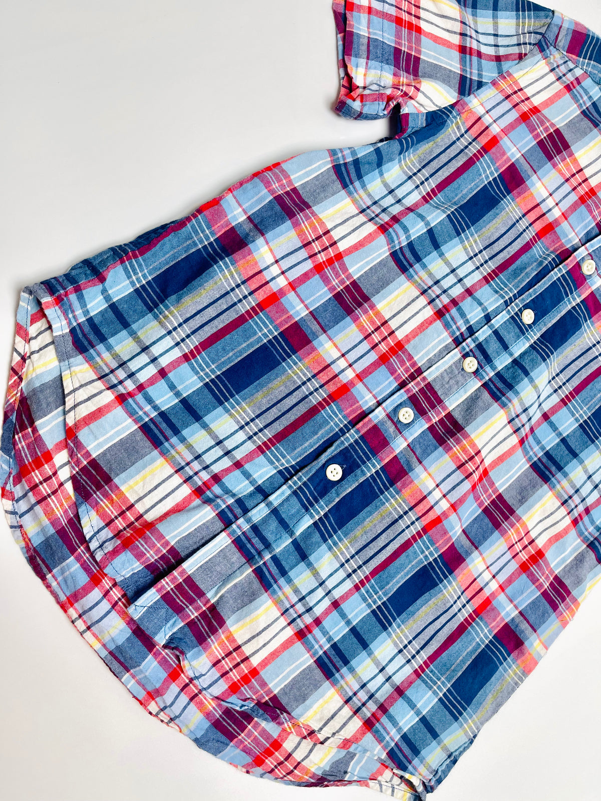 Ralph Lauren Multicolor Plaid Short-Sleeve Button-Down Shirt