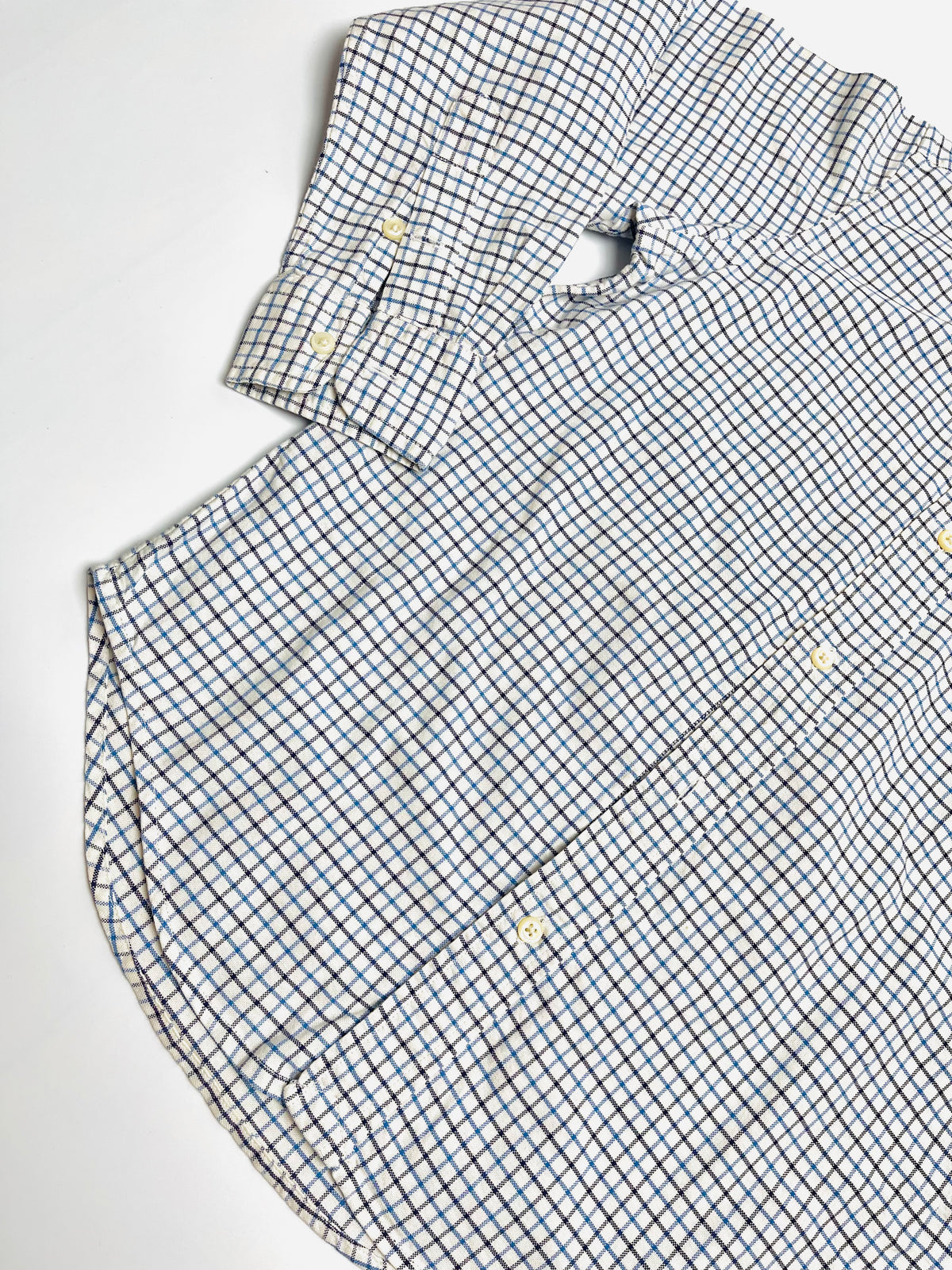 Ralph Lauren Blue & White Mini Check Button-Down Shirt
