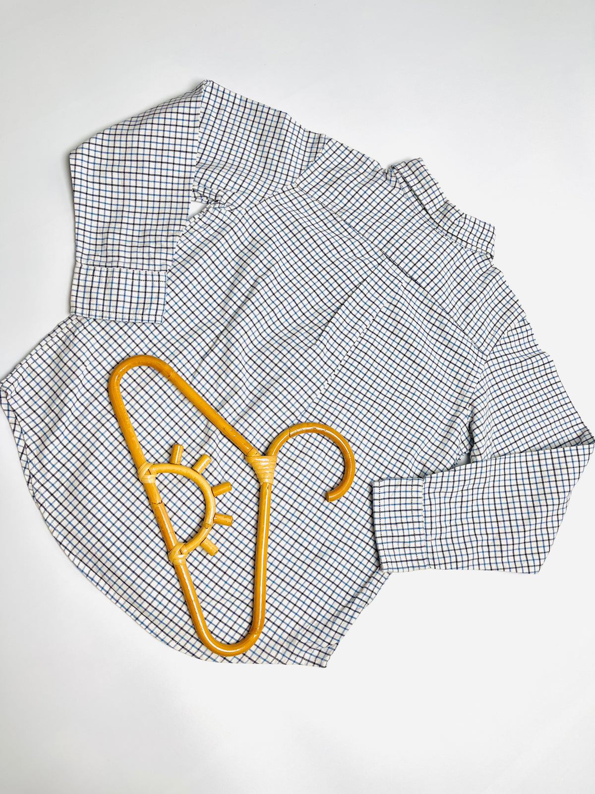 Ralph Lauren Blue & White Mini Check Button-Down Shirt