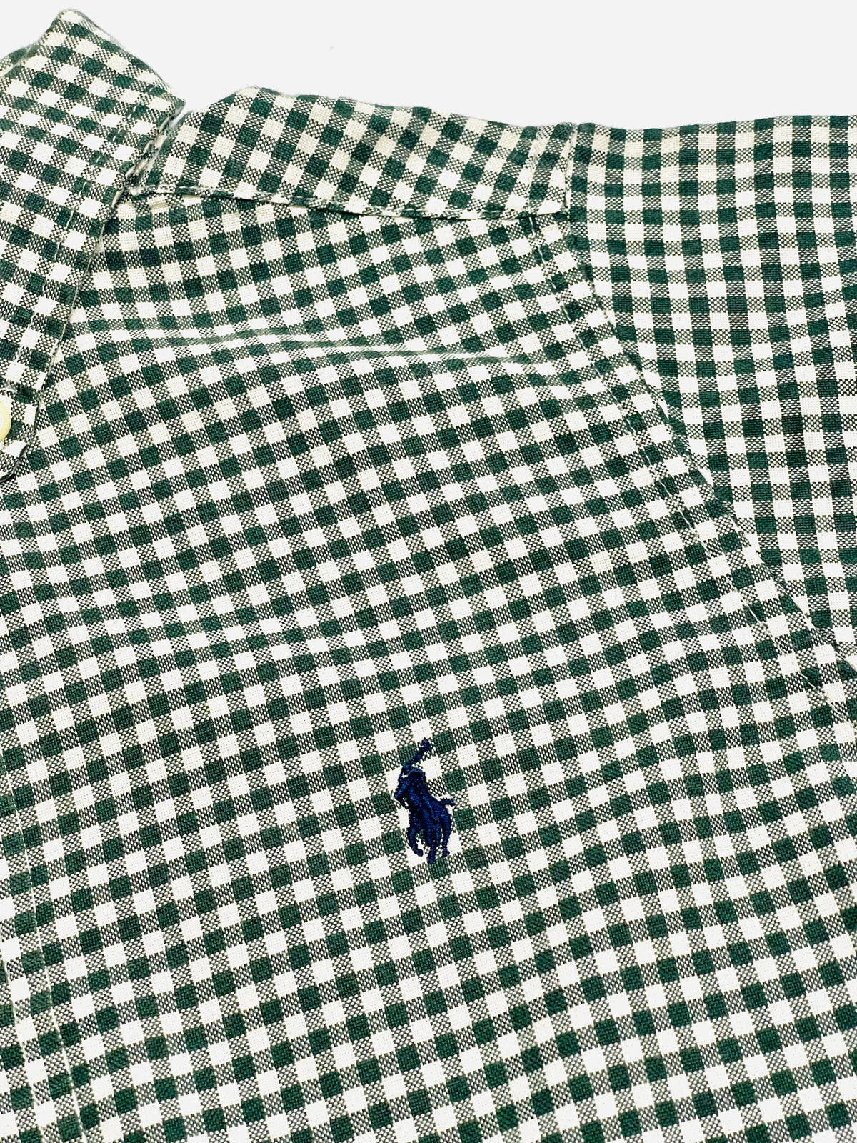 Ralph Lauren Green Gingham Long-Sleeve Button-Down Shirt