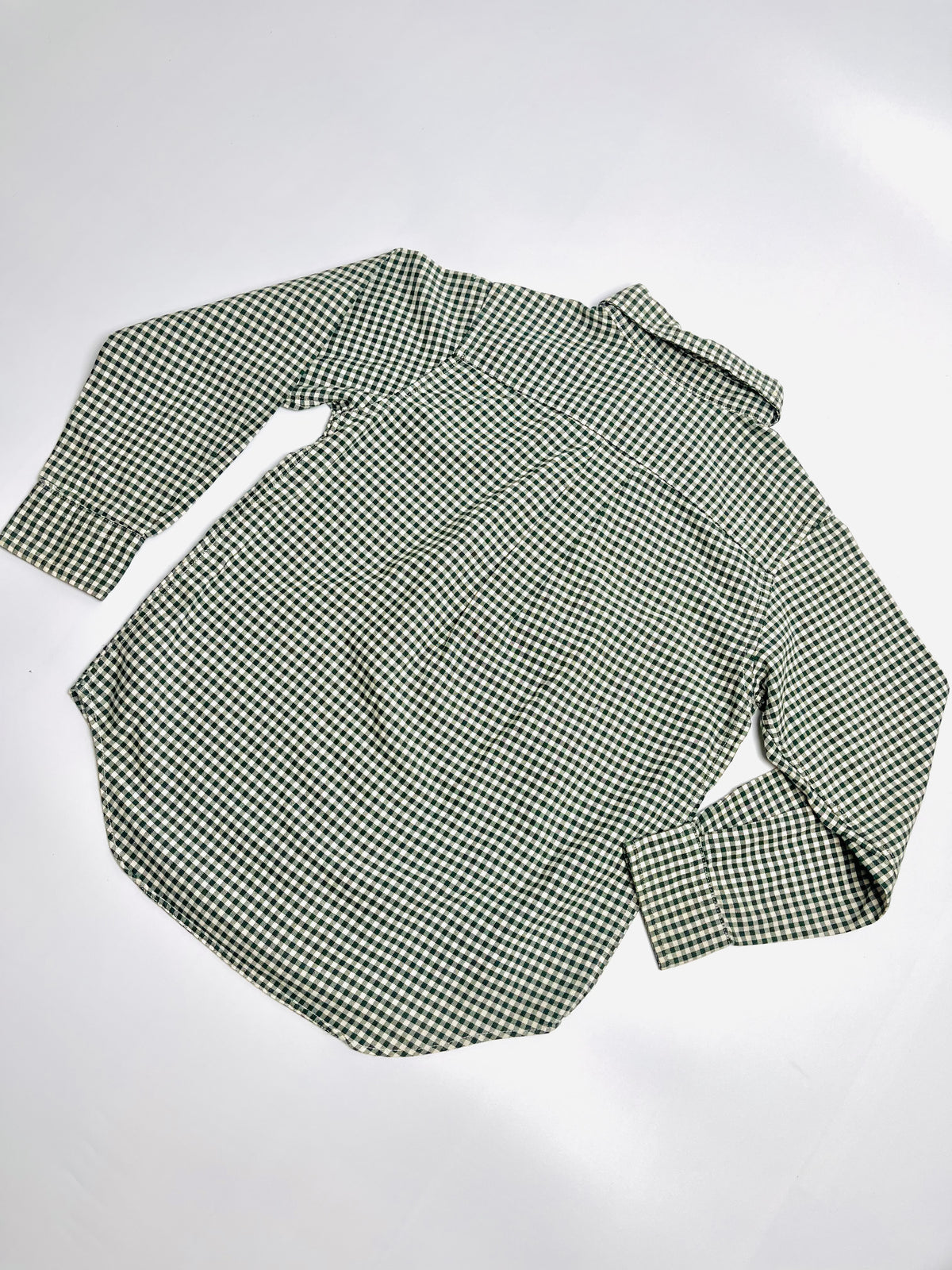 Ralph Lauren Green Gingham Long-Sleeve Button-Down Shirt