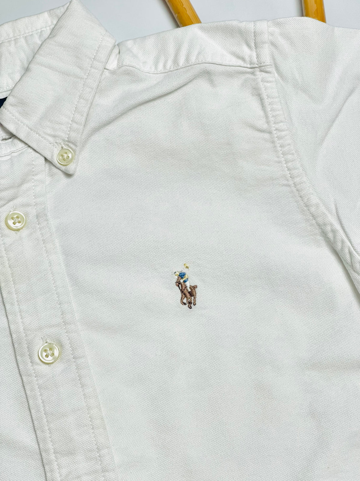 Ralph Lauren White Classic Button-Down Shirt