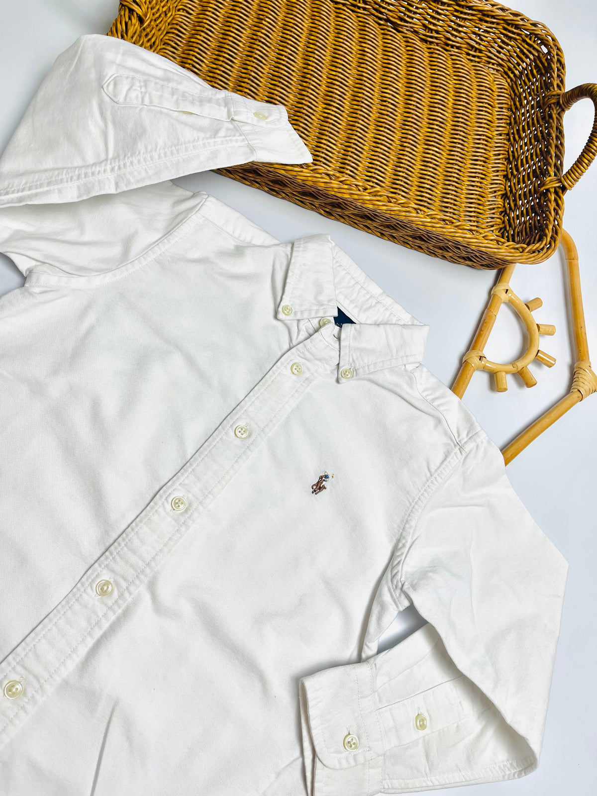 Ralph Lauren White Classic Button-Down Shirt