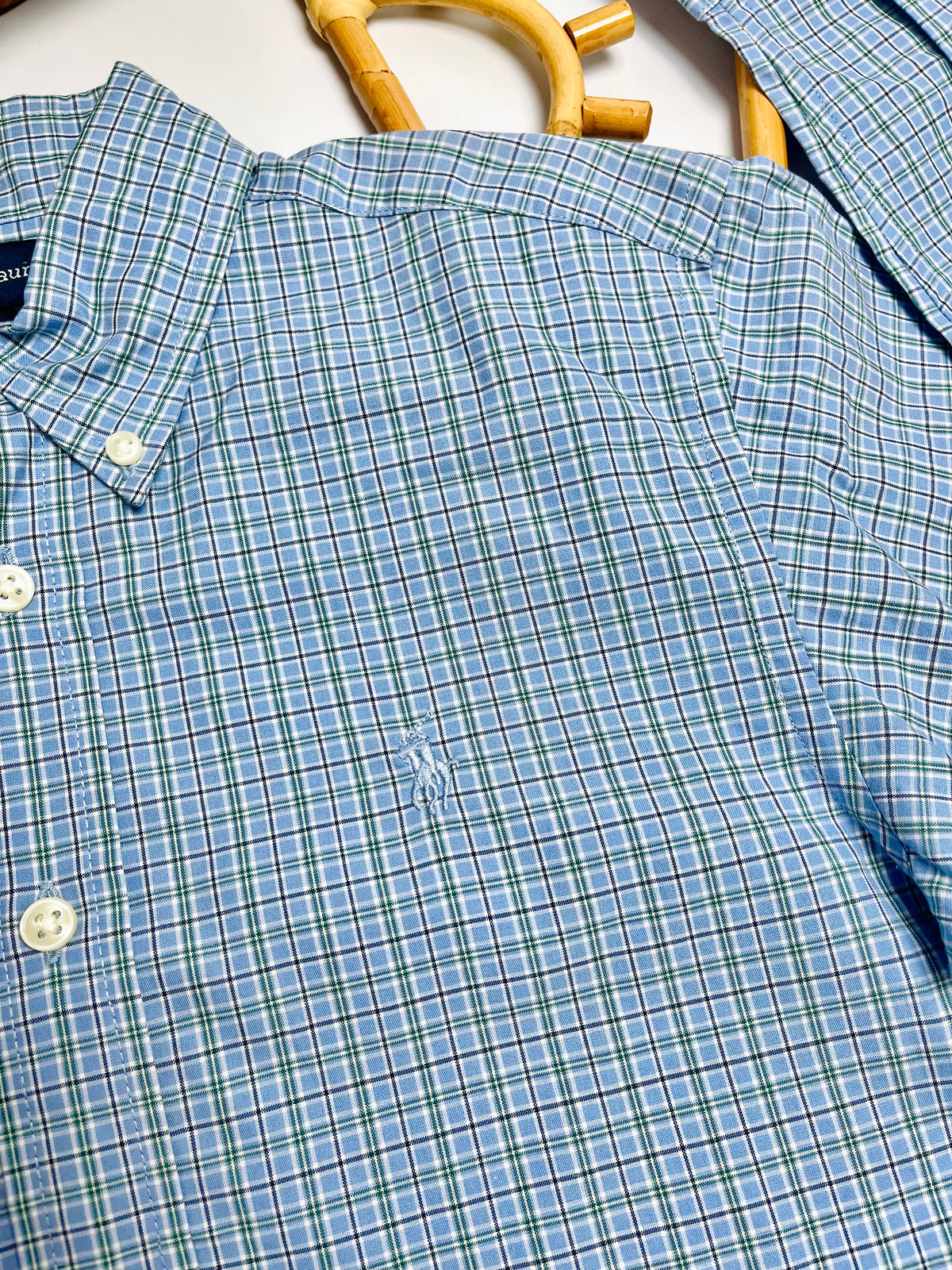 Ralph Lauren Blue Plaid Long-Sleeve Button-Down Shirt