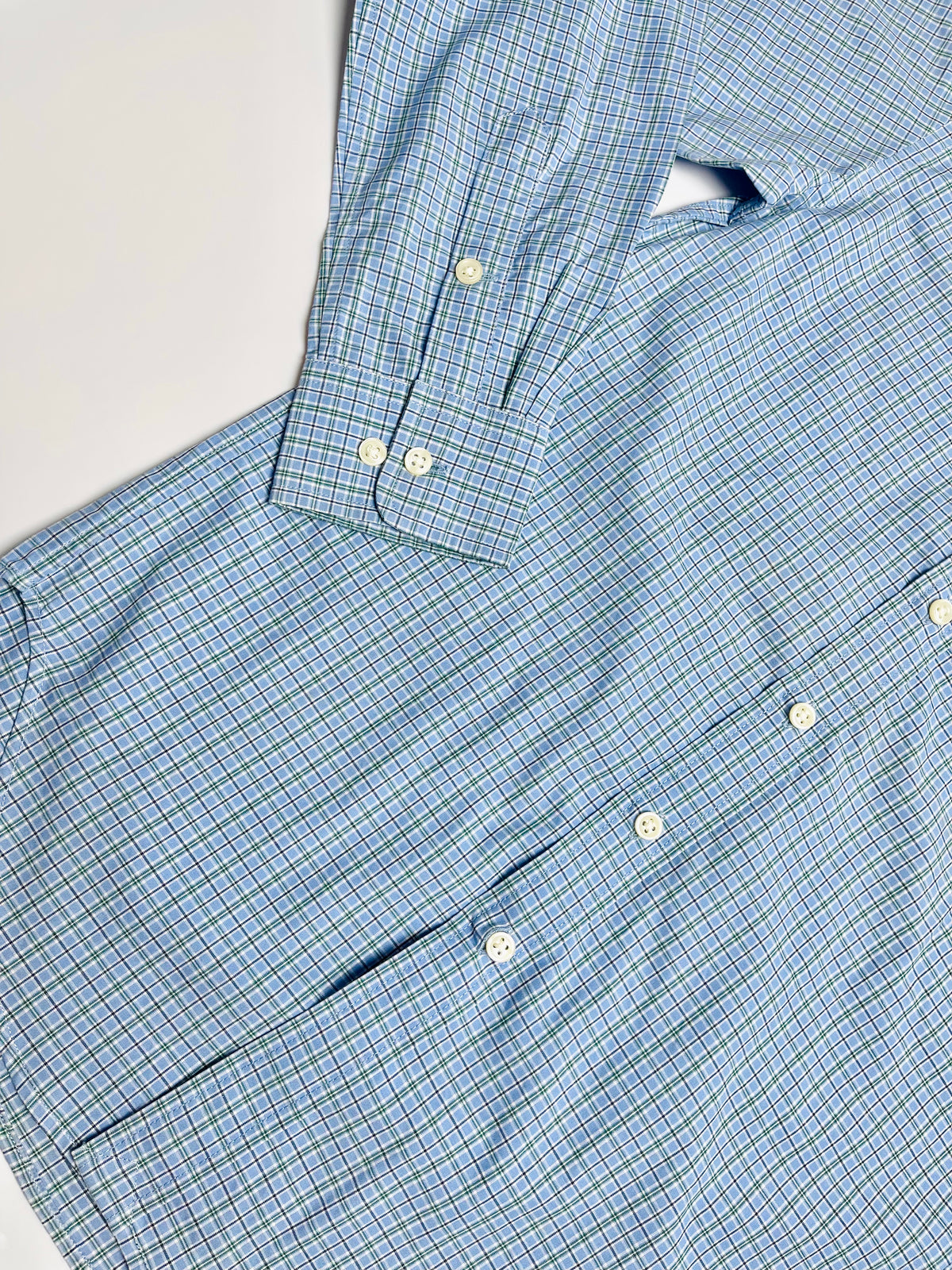 Ralph Lauren Blue Plaid Long-Sleeve Button-Down Shirt