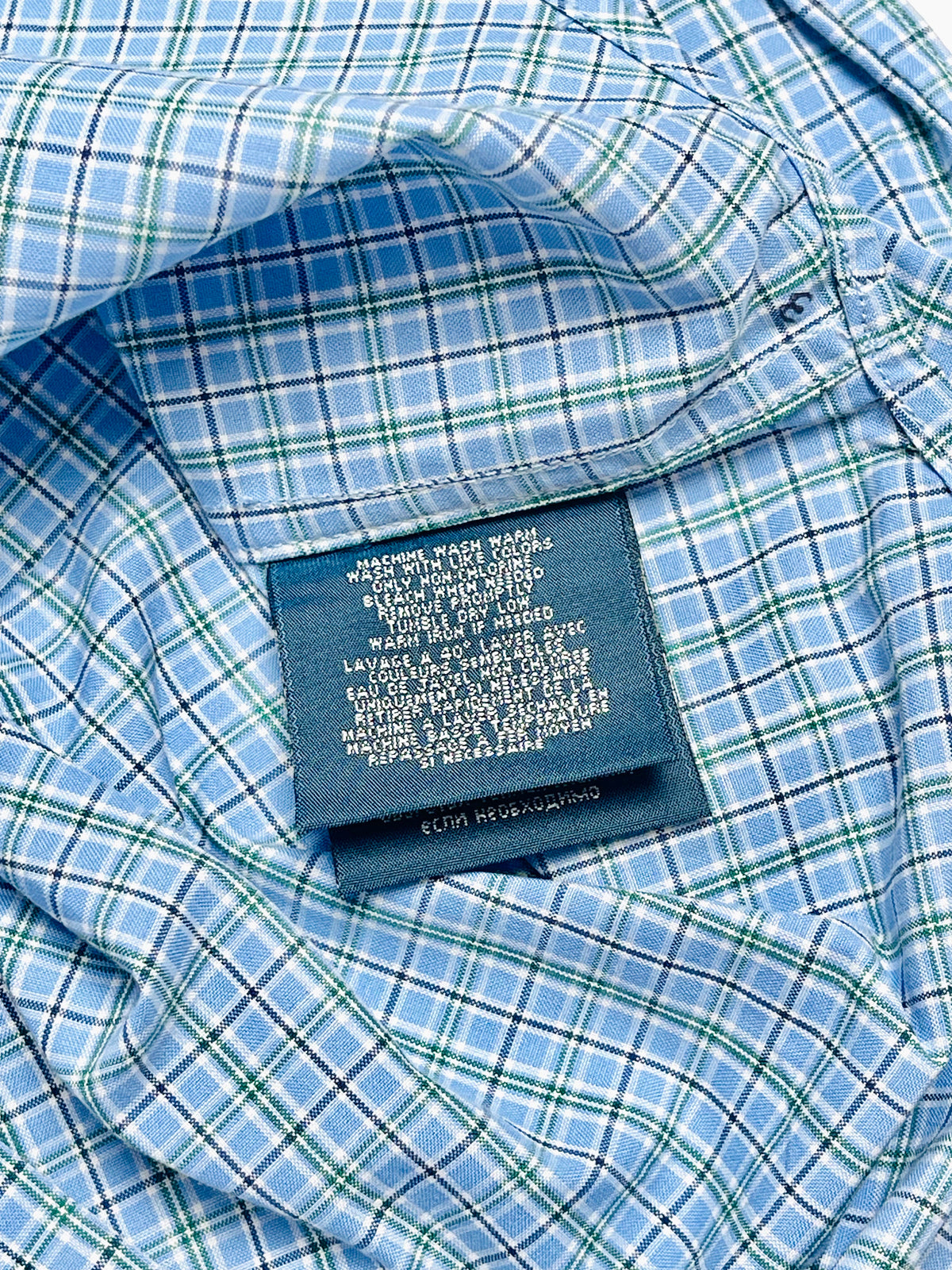 Ralph Lauren Blue Plaid Long-Sleeve Button-Down Shirt