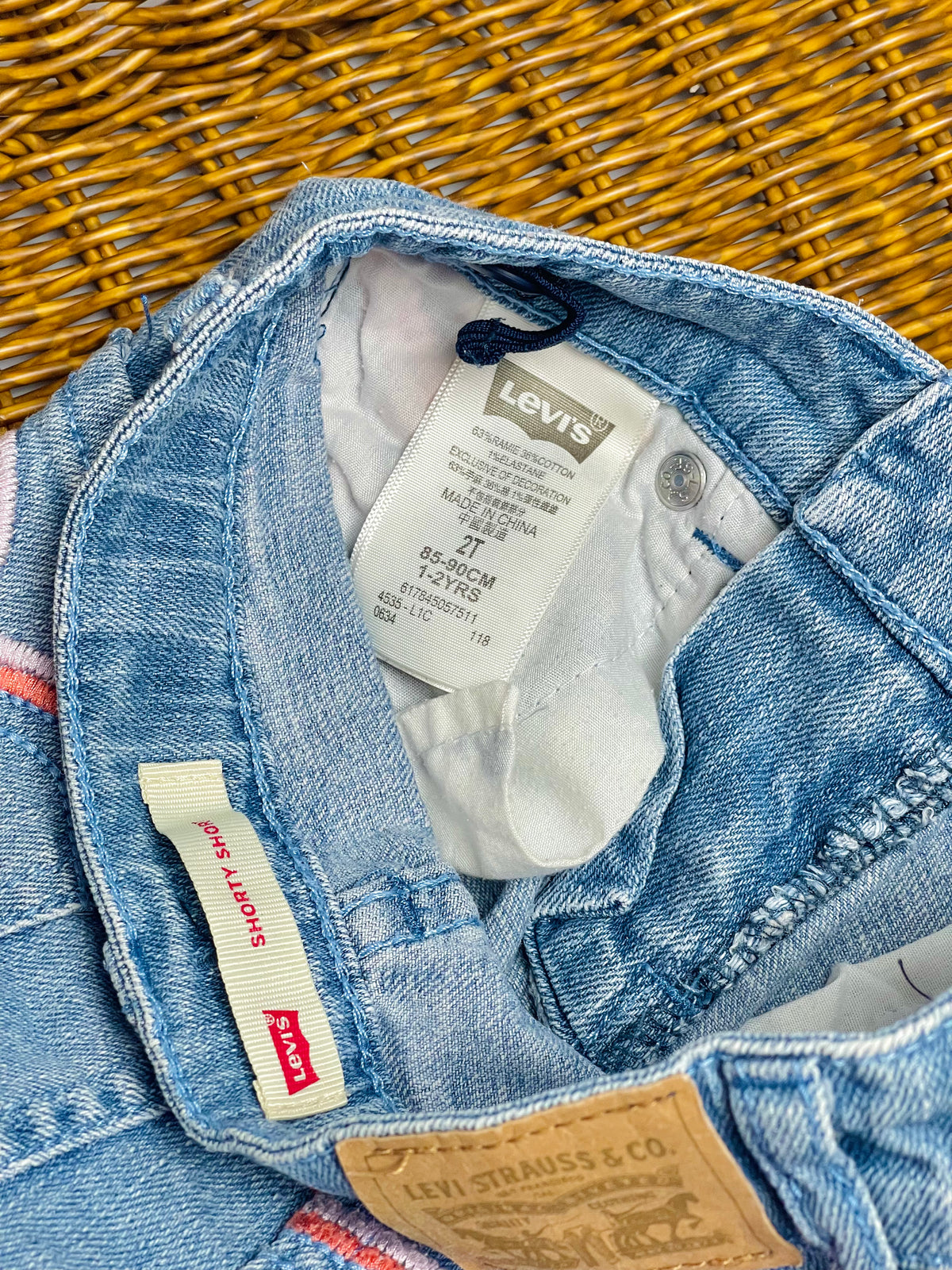Levi’s Light Wash Distressed Denim Shorts