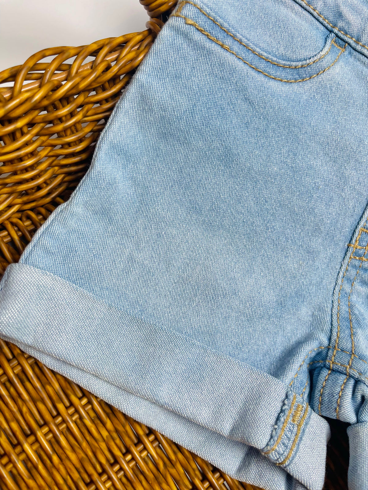 Levi’s Light Wash Cuffed Denim Shorts