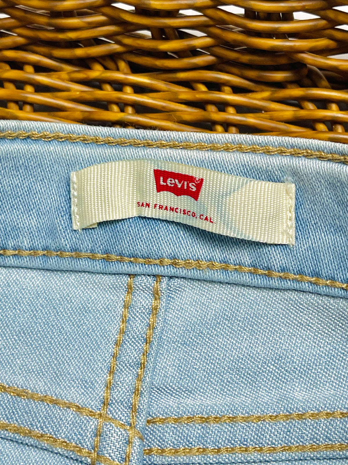 Levi’s Light Wash Cuffed Denim Shorts