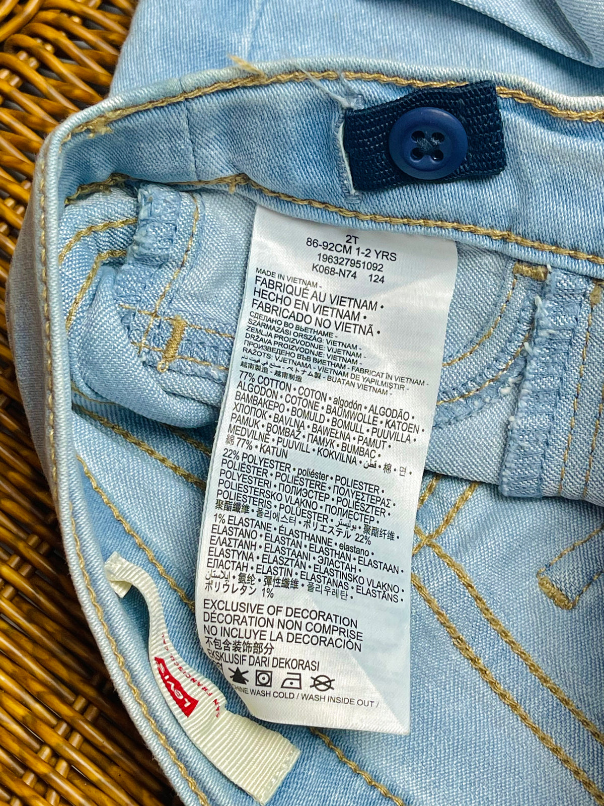Levi’s Light Wash Cuffed Denim Shorts