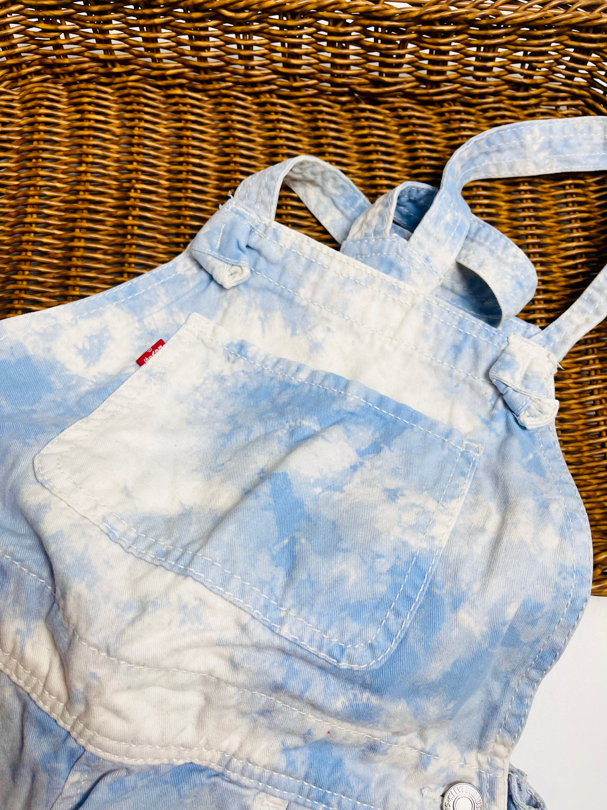 Levi’s Tie-Dye Denim Short Overalls