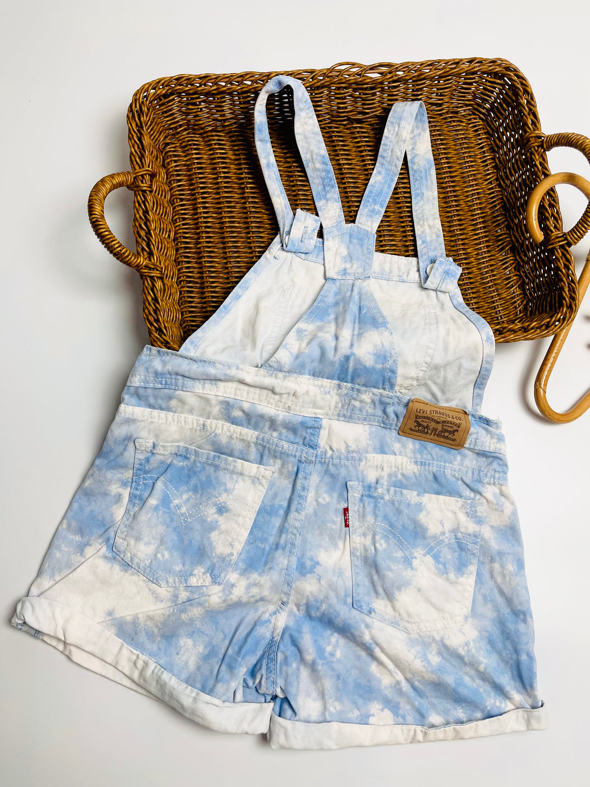 Levi’s Tie-Dye Denim Short Overalls