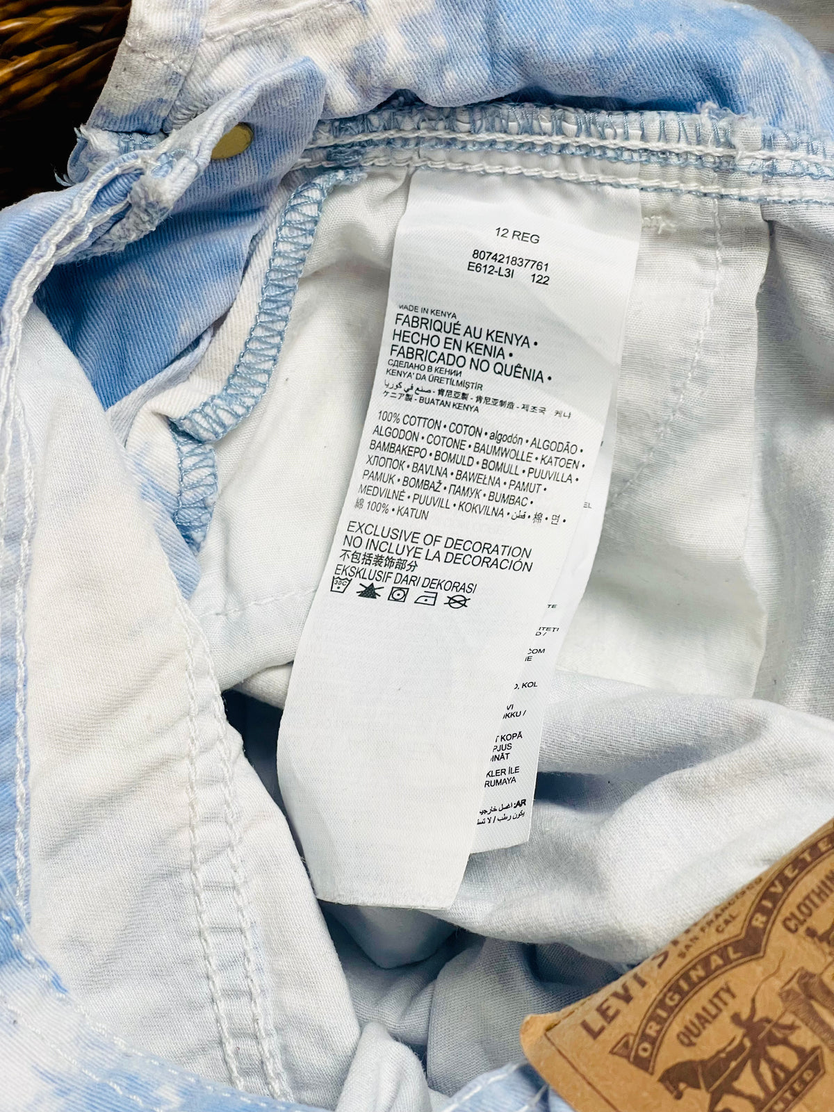 Levi’s Tie-Dye Denim Short Overalls