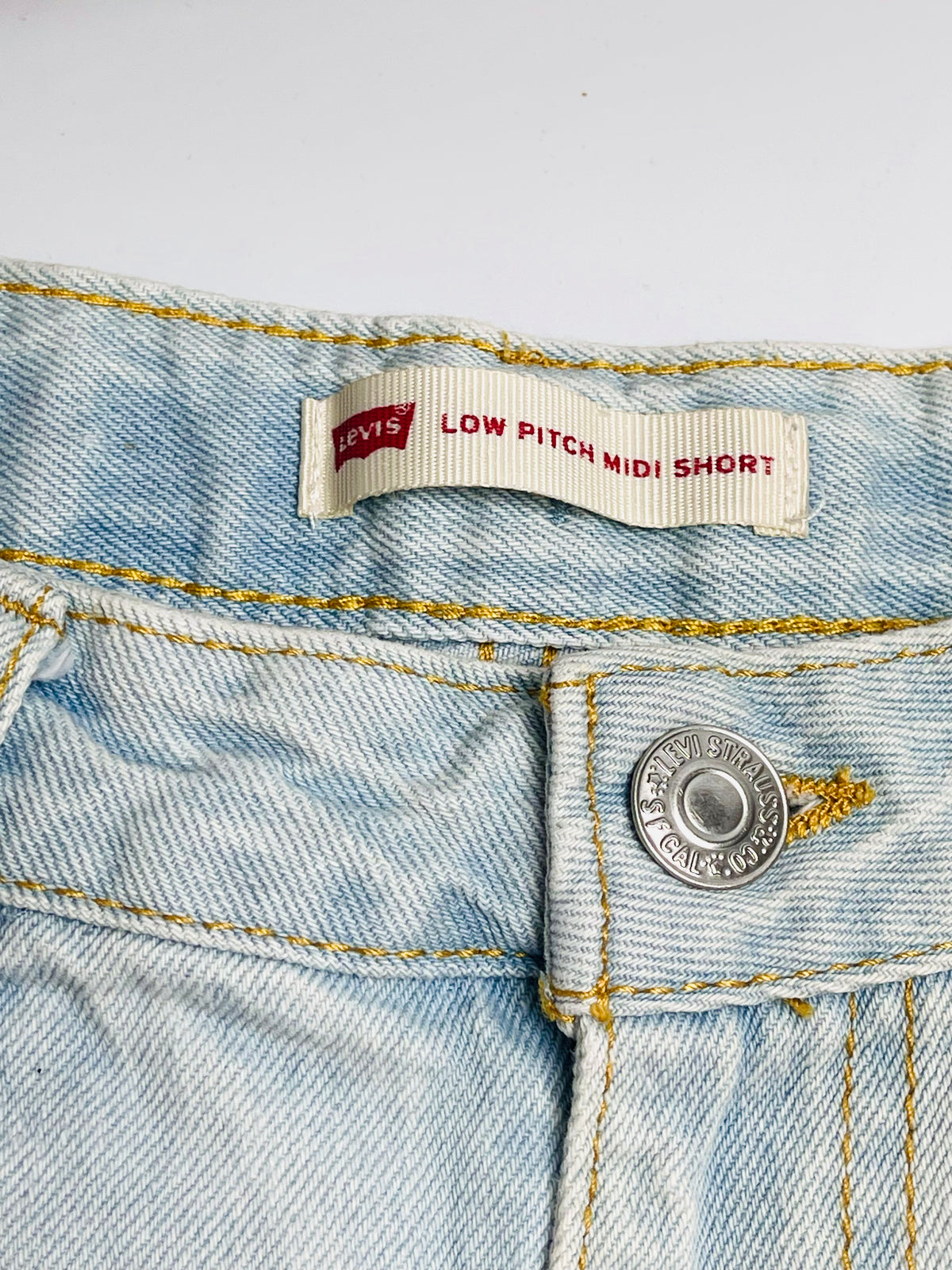 Levi’s Light Wash Distressed Denim Shorts