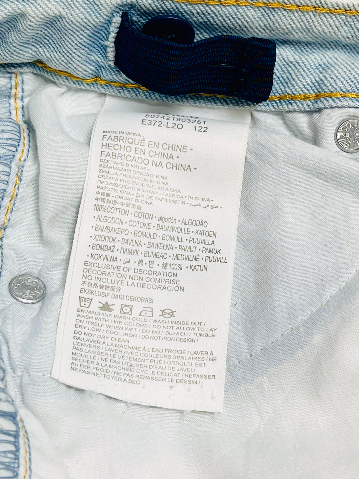 Levi’s Light Wash Distressed Denim Shorts