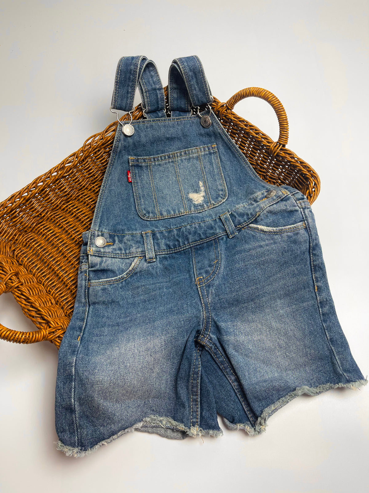 Levi’s Denim Short Overalls