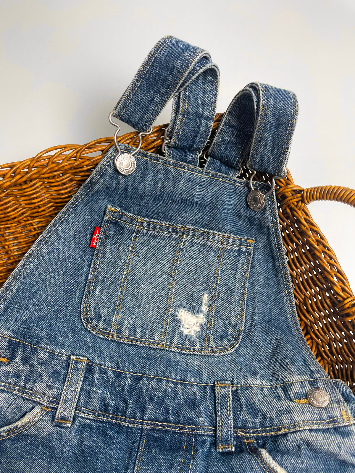 Levi’s Denim Short Overalls