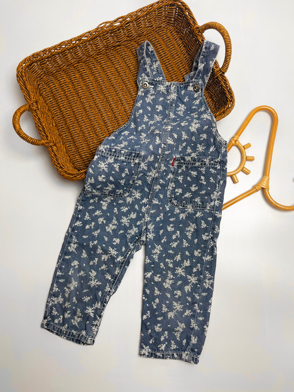 Levi’s Floral Denim Overall – Vintage Blue