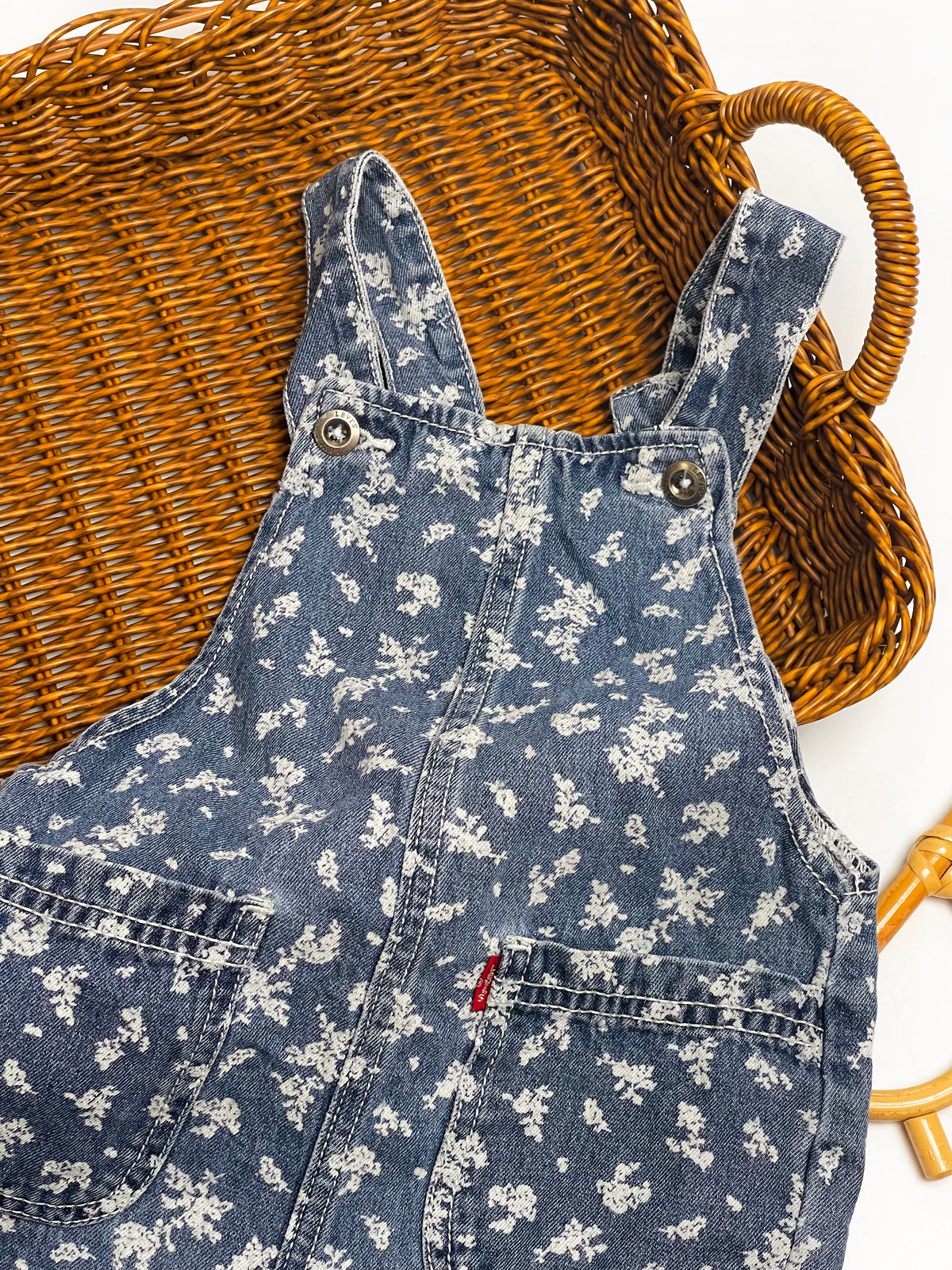 Levi’s Floral Denim Overall – Vintage Blue